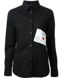 Женская черная рубашка от Love Moschino
