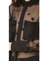 Женская черная рубашка от Little White Lies