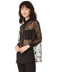 Женская черная рубашка от Little White Lies