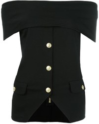 Женская черная рубашка от PIERRE BALMAIN