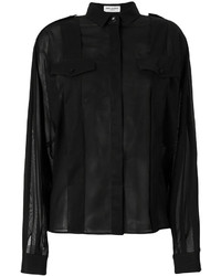 Женская черная рубашка от Saint Laurent