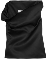 Черная сатиновая блузка от Balenciaga