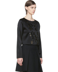 Черная сатиновая блузка от Anthony Vaccarello