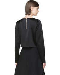 Черная сатиновая блузка от Anthony Vaccarello