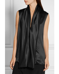 Черная сатиновая блузка от Haider Ackermann