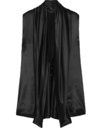 Черная сатиновая блузка от Haider Ackermann