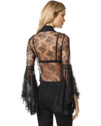 Черная сатиновая блузка от Alice McCall