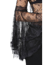 Черная сатиновая блузка от Alice McCall