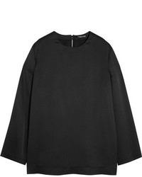 Черная сатиновая блузка от Tom Ford