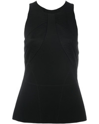 Черная сатиновая блузка от Versace