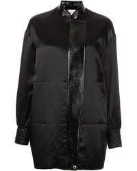 Женская черная сатиновая куртка от Lanvin