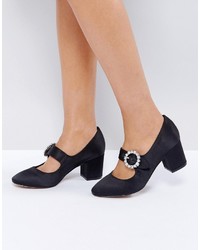 Черная сатиновая обувь от Asos