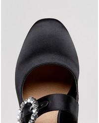 Черная сатиновая обувь от Asos