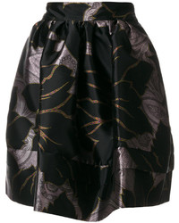 Черная сатиновая юбка с принтом от Etro