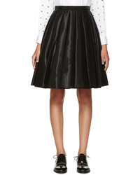 Черная сатиновая юбка со складками от Junya Watanabe