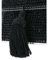 Черная соломенная большая сумка от 711