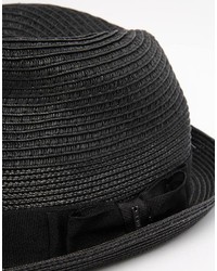 Мужская черная соломенная шляпа от Diesel