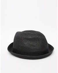 Мужская черная соломенная шляпа от Diesel