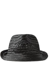 Мужская черная соломенная шляпа от DSQUARED2