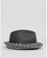 Женская черная соломенная шляпа от Helene Berman