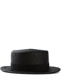 Мужская черная соломенная шляпа от Henrik Vibskov