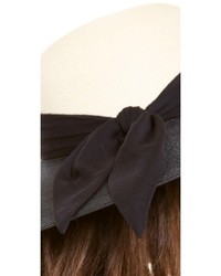 Женская черная соломенная шляпа от Eugenia Kim
