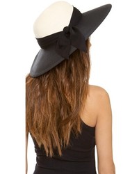 Женская черная соломенная шляпа от Eugenia Kim