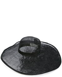 Женская черная соломенная шляпа от Isabel Benenato