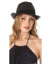 Женская черная соломенная шляпа от Melissa Odabash