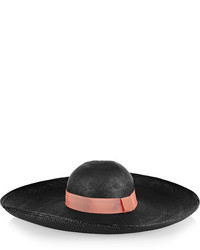 Женская черная соломенная шляпа от Sensi