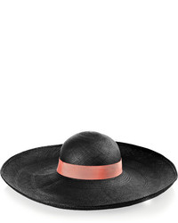 Женская черная соломенная шляпа от Sensi