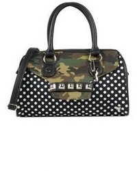 Черная спортивная сумка в горошек