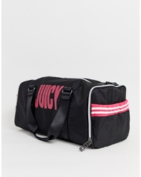Женская черная спортивная сумка из плотной ткани с принтом от Juicy Couture