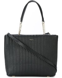 Черная стеганая большая сумка от DKNY
