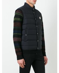 Мужская черная стеганая куртка без рукавов от Moncler