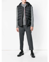 Мужская черная стеганая куртка без рукавов от MONCLER GRENOBLE