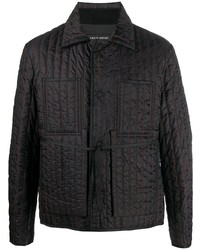 Мужская черная стеганая куртка-рубашка от Craig Green