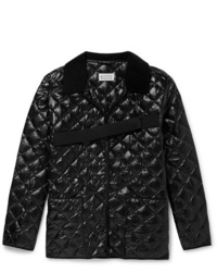 Мужская черная стеганая куртка-рубашка от Maison Margiela
