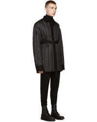 Мужская черная стеганая куртка от Ann Demeulemeester