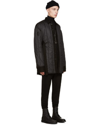 Мужская черная стеганая куртка от Ann Demeulemeester