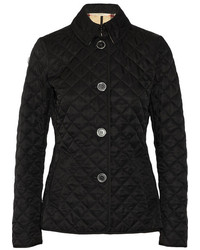 Женская черная стеганая куртка от Burberry