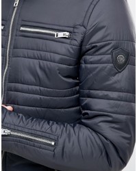 Мужская черная стеганая куртка от Diesel