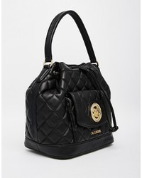 Черная стеганая сумка-мешок от Love Moschino