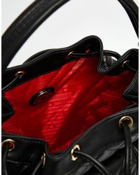 Черная стеганая сумка-мешок от Love Moschino