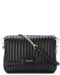 Черная стеганая сумка через плечо от DKNY