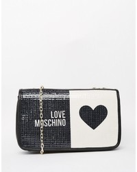 Черная стеганая сумка через плечо от Love Moschino