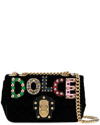 Женская черная стеганая сумка от Dolce & Gabbana