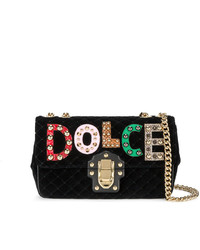 Женская черная стеганая сумка от Dolce & Gabbana