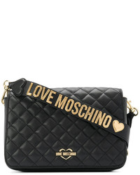 Женская черная стеганая сумка от Love Moschino