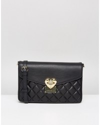 Женская черная стеганая сумка от Love Moschino